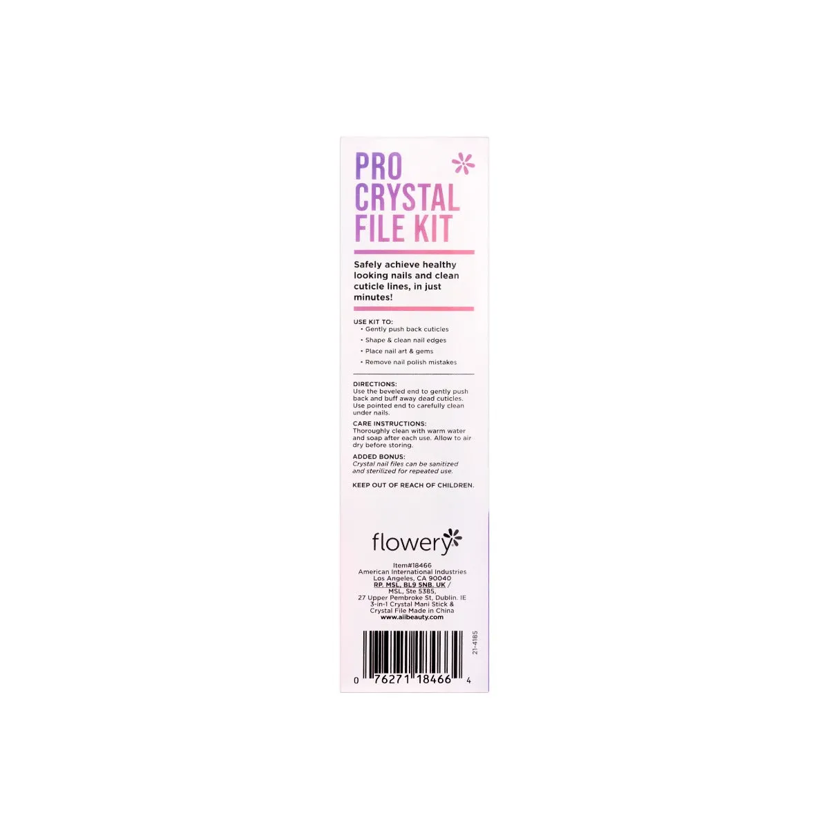 China Glaze Flowery Pro Crystal File Kit neglefil 2-pakning
