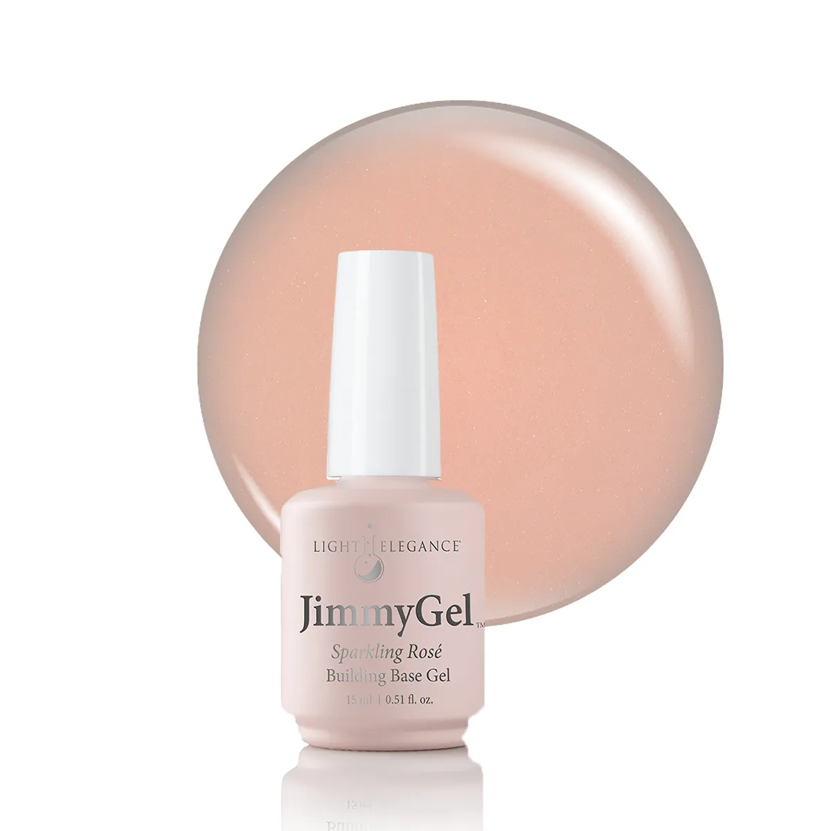 Light Elegance JimmyGel Sparkling Rosé bygggel rosa shimmer
