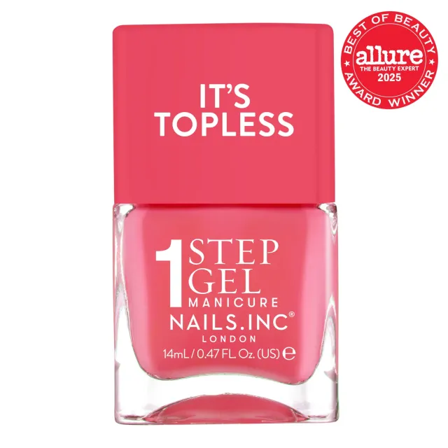 Nails Inc Sofia 1-Step Gel It's Topless neglelakk rosa krem