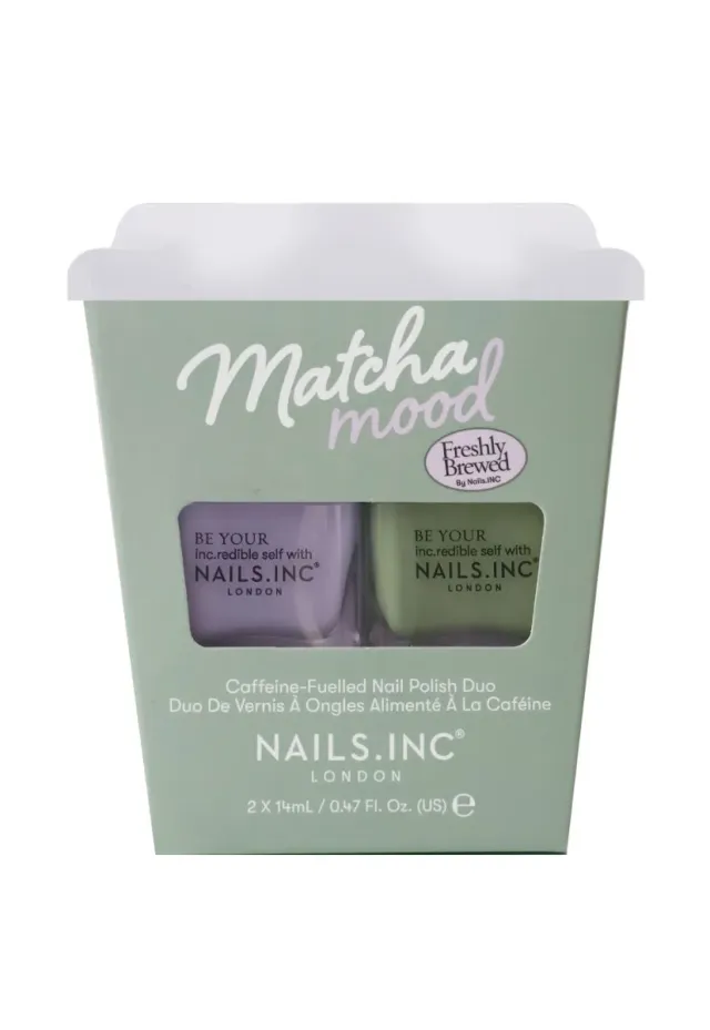 Nails Inc London Matcha Mood neglelakk duo grønn 2-pk