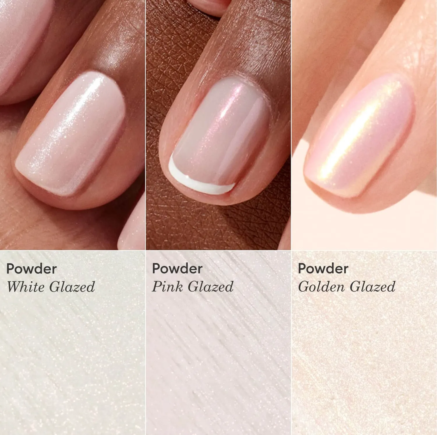Manucurist Glitters Trio effektpulver neglesett