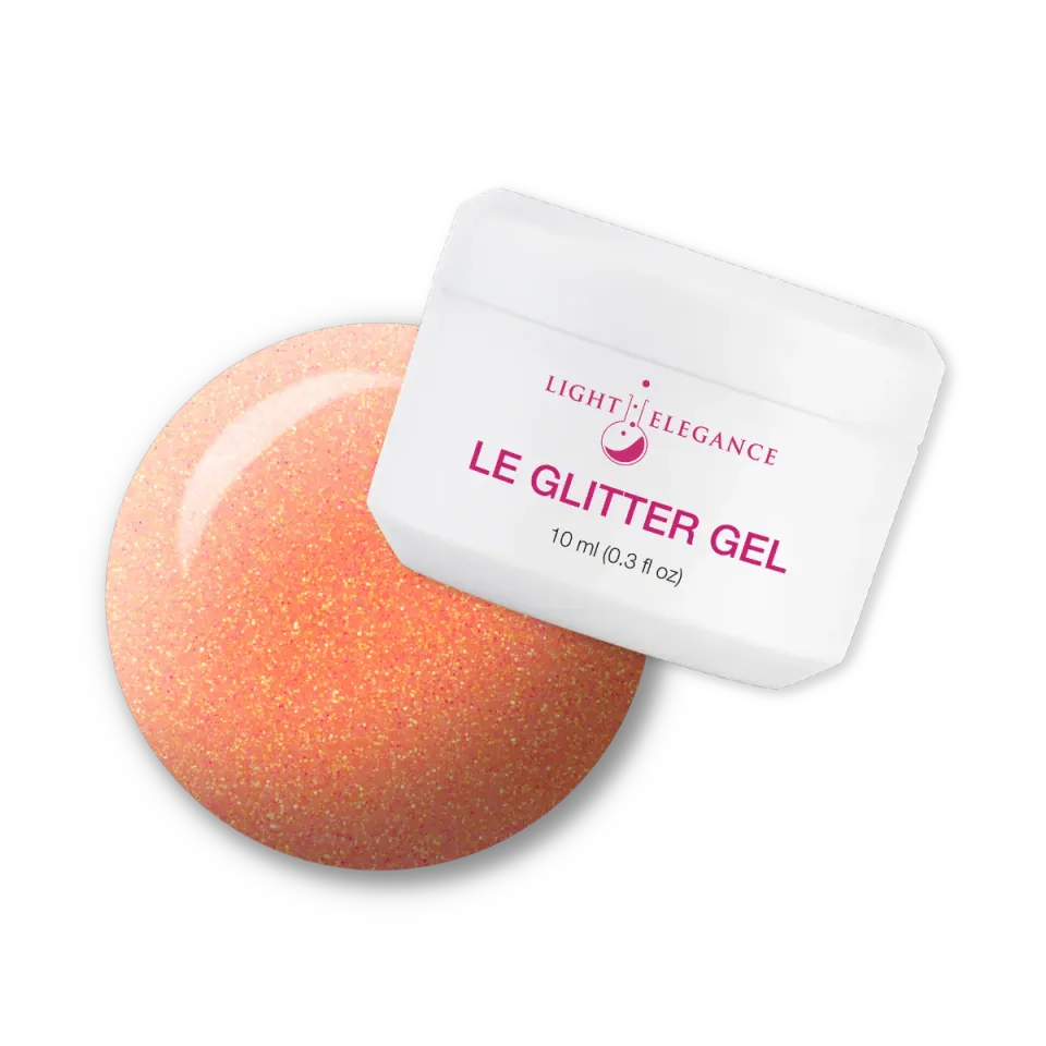 Light Elegance Orange Crush glittergele 10 ml oransje