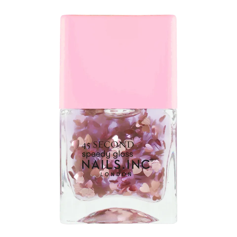Nails Inc London 45 Second Speedy Gloss Margot Heart Topper neglelakk