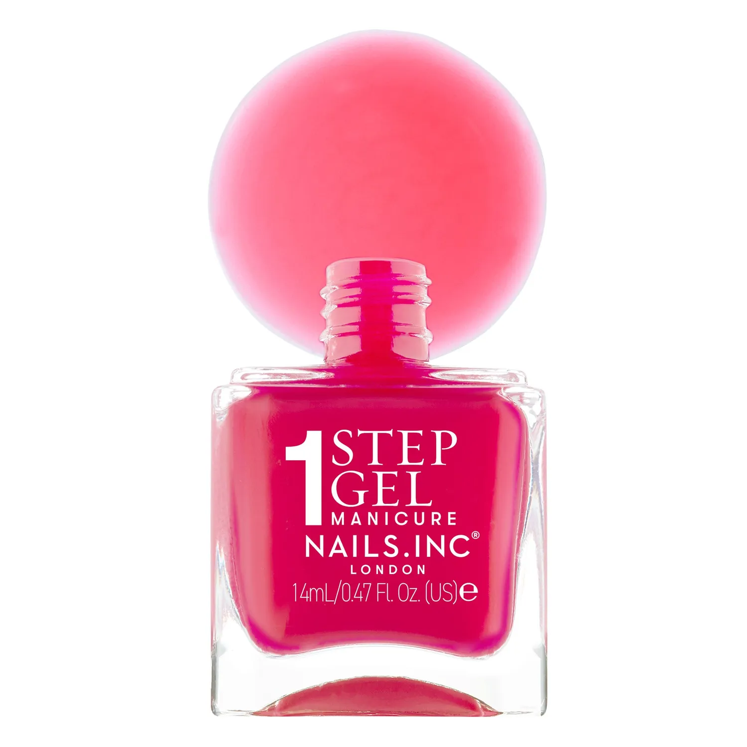 Nails Inc It's Topless Raspberry Red-y neglelakk jelly