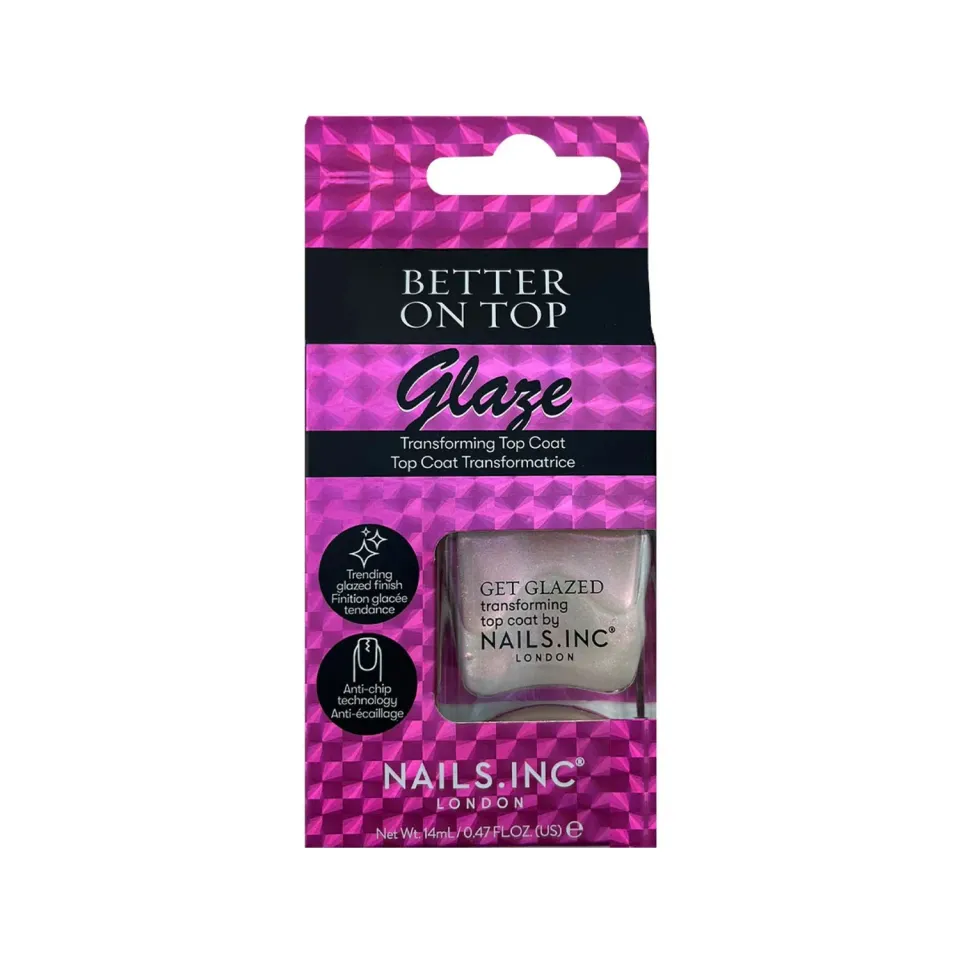 Nails Inc Better On Top overlakk Glaze hurtigtørkende