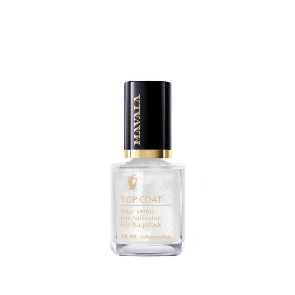 Mavala Star Top Coat glitter-overlakk sølv gull rosa