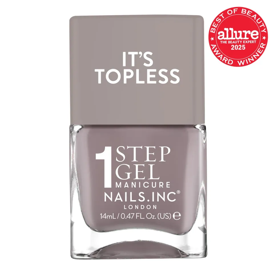 Nails Inc London It's Topless Megan 1-Step gel-neglelakk brun