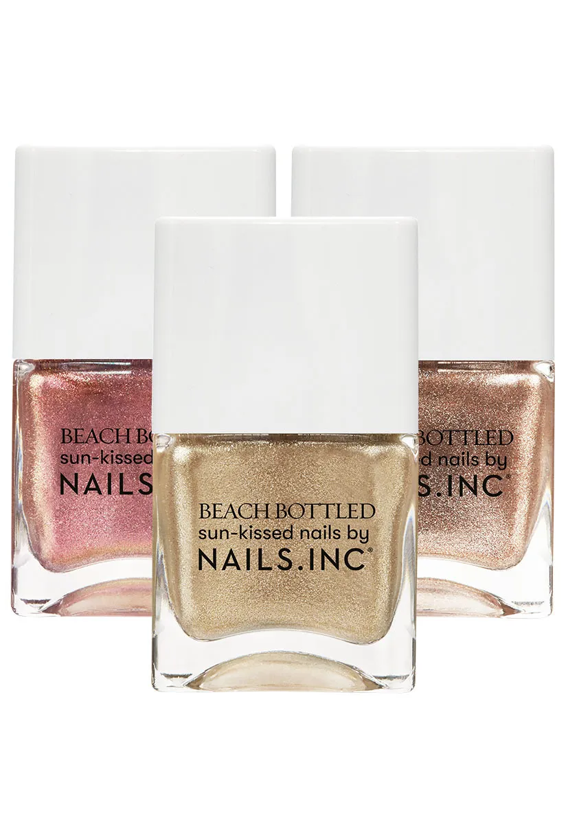 Nails Inc Beach Bottled That Tan Life neglelakk gull