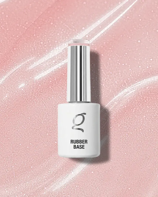 The Gel Collection Rubber Base 01 Typing base rosa glitter