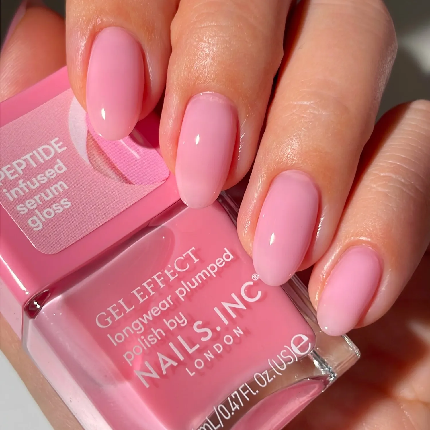 Nails Inc London Plump and Glow neglelakksett 8 deler peptid
