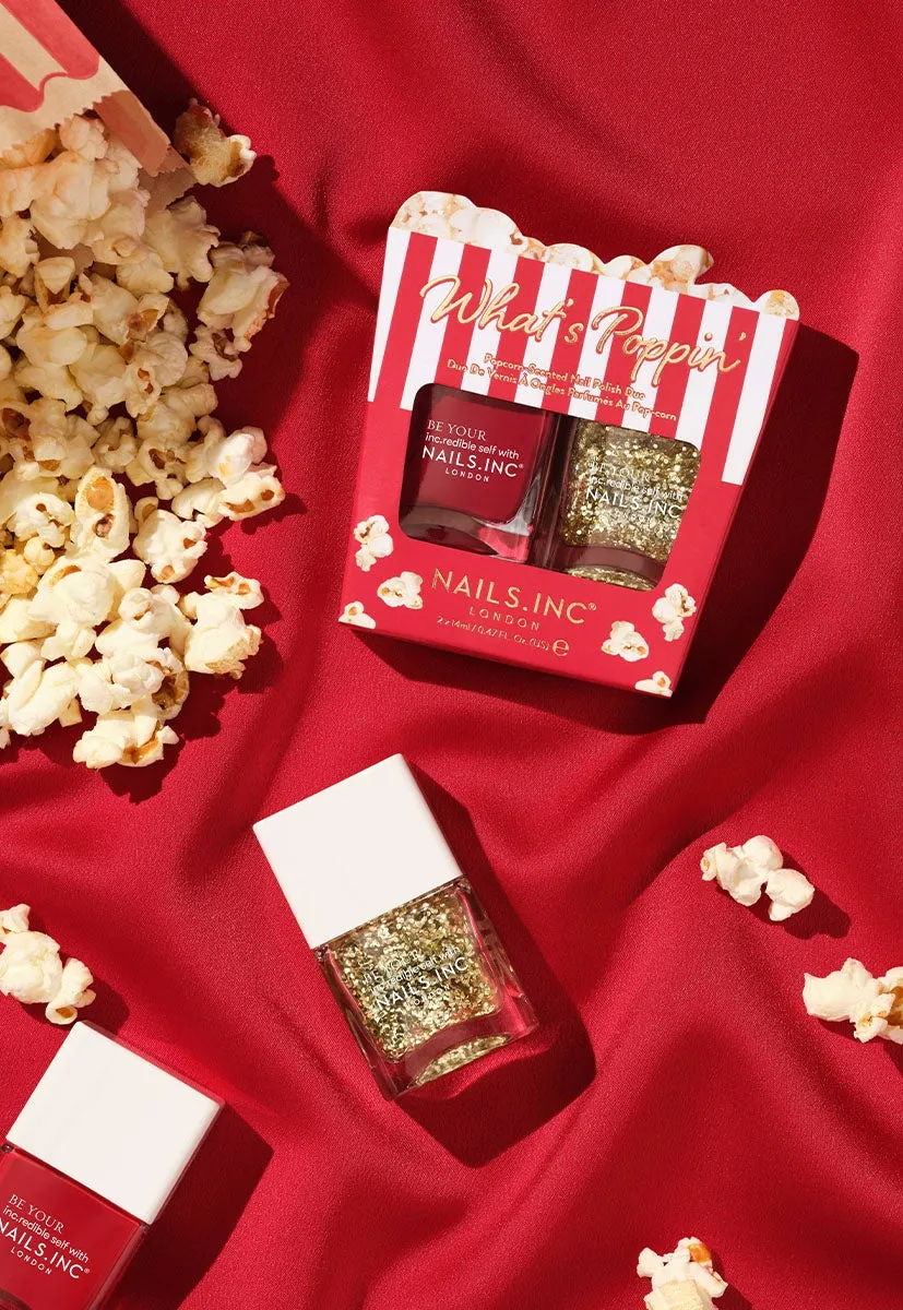 Nails Inc London Whats Poppin neglelakk duo rød popcorn