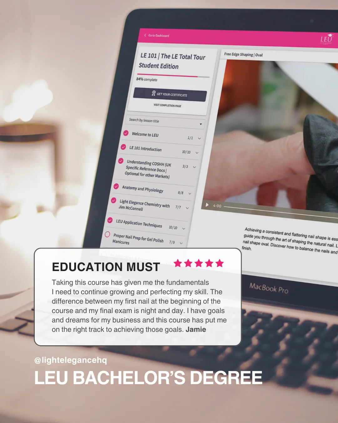 Light Elegance LEU 2.0 Bachelor's Degree nettkurs art