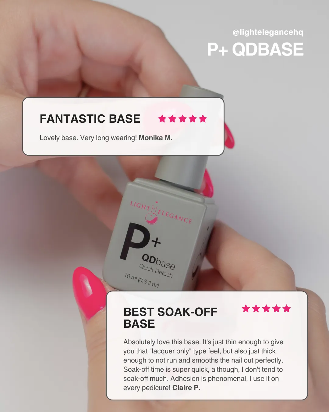Light Elegance P+ QDbase base coat 10 ml soak-off