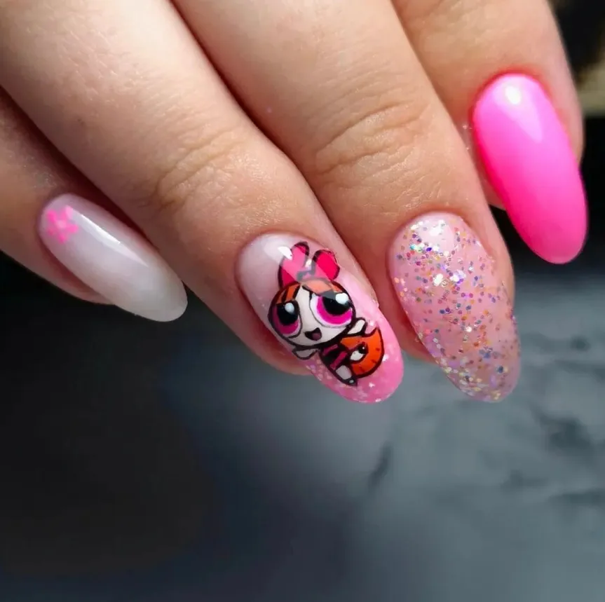 Light Elegance P+ Over the Moon gellakk 10 ml babyrosa glitter