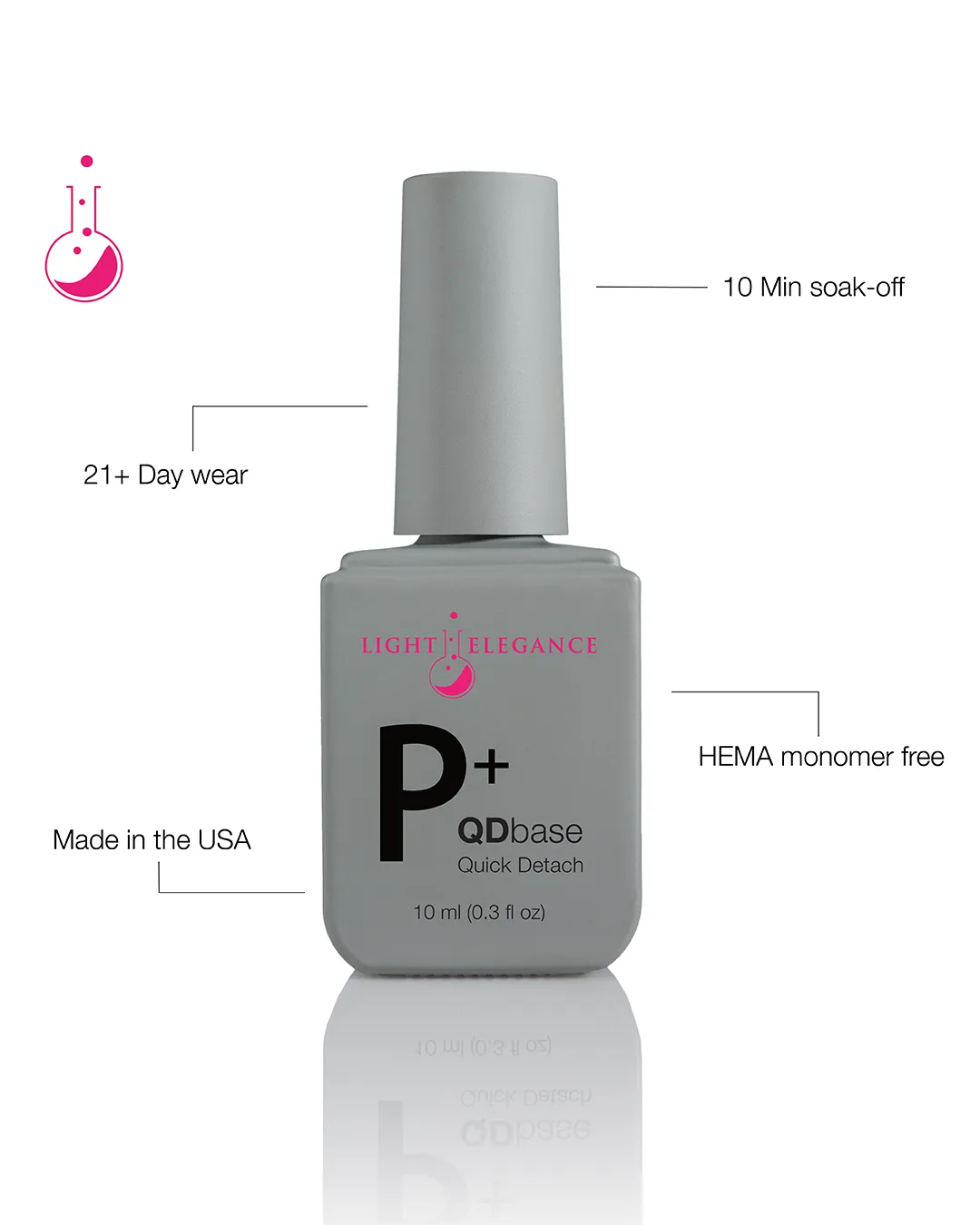 Light Elegance P+ QDbase base coat 10 ml soak-off