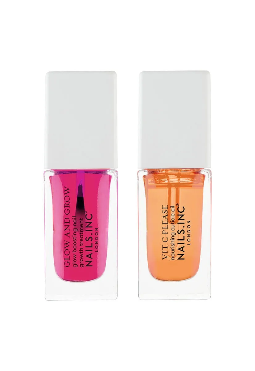 Nails Inc Glow And Grow neglebehandling duo vitamin C