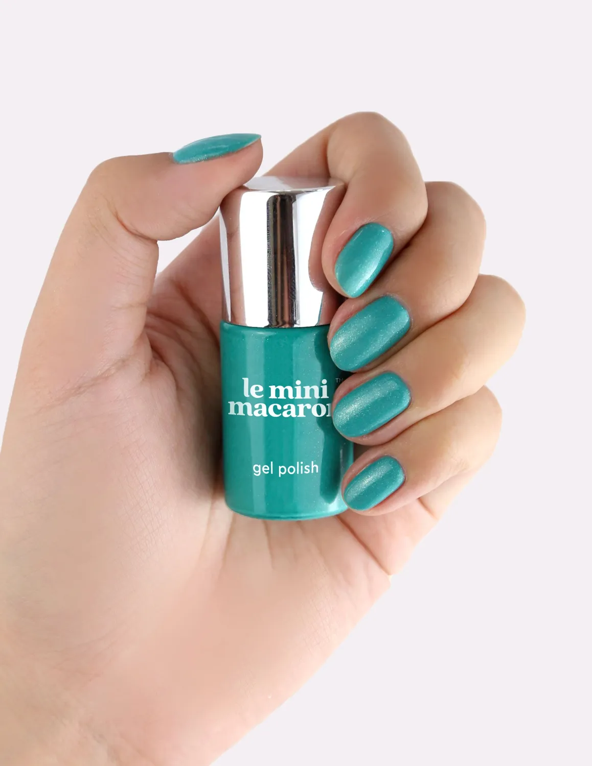 Le Mini Macaron Sparkling Seasalt gellakk 8,5 ml turkis glitter