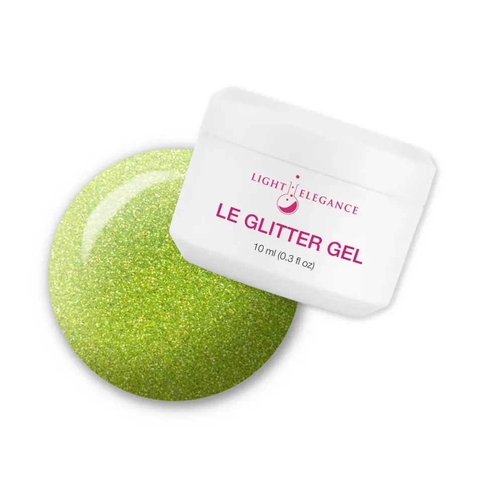 Light Elegance We're All Mad Here glittergel 10 ml limegrønn