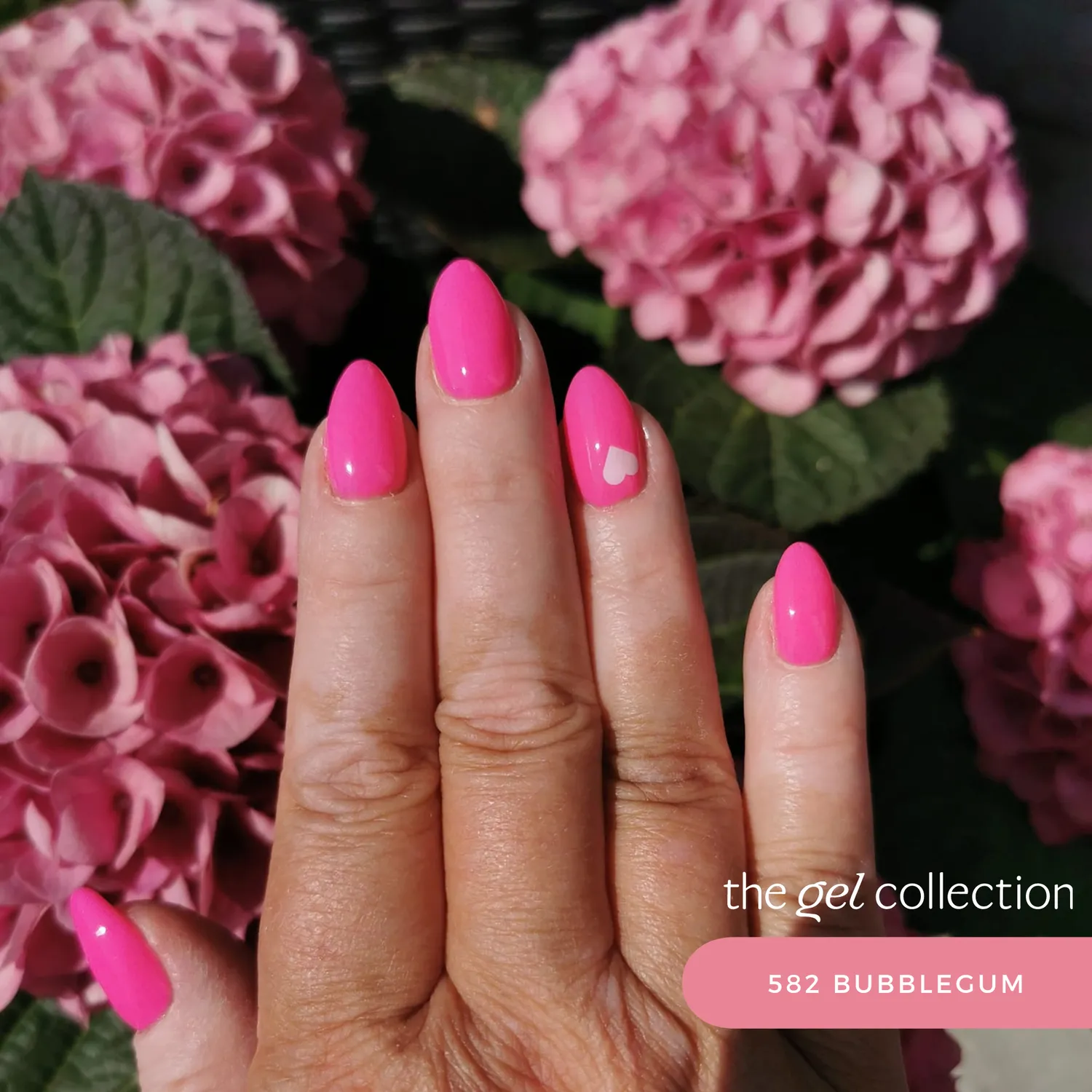 The Gel Collection 582 Bubblegum gellakk neon rosa 10 ml