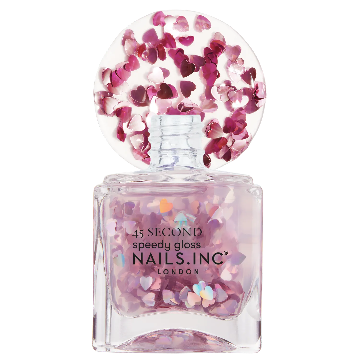Nails Inc London 45 Second Speedy Gloss Margot Heart Topper neglelakk
