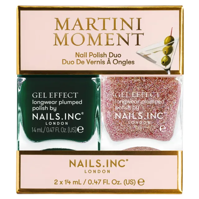 Nails Inc Martini Moment neglelakk duo 2-pakning krem