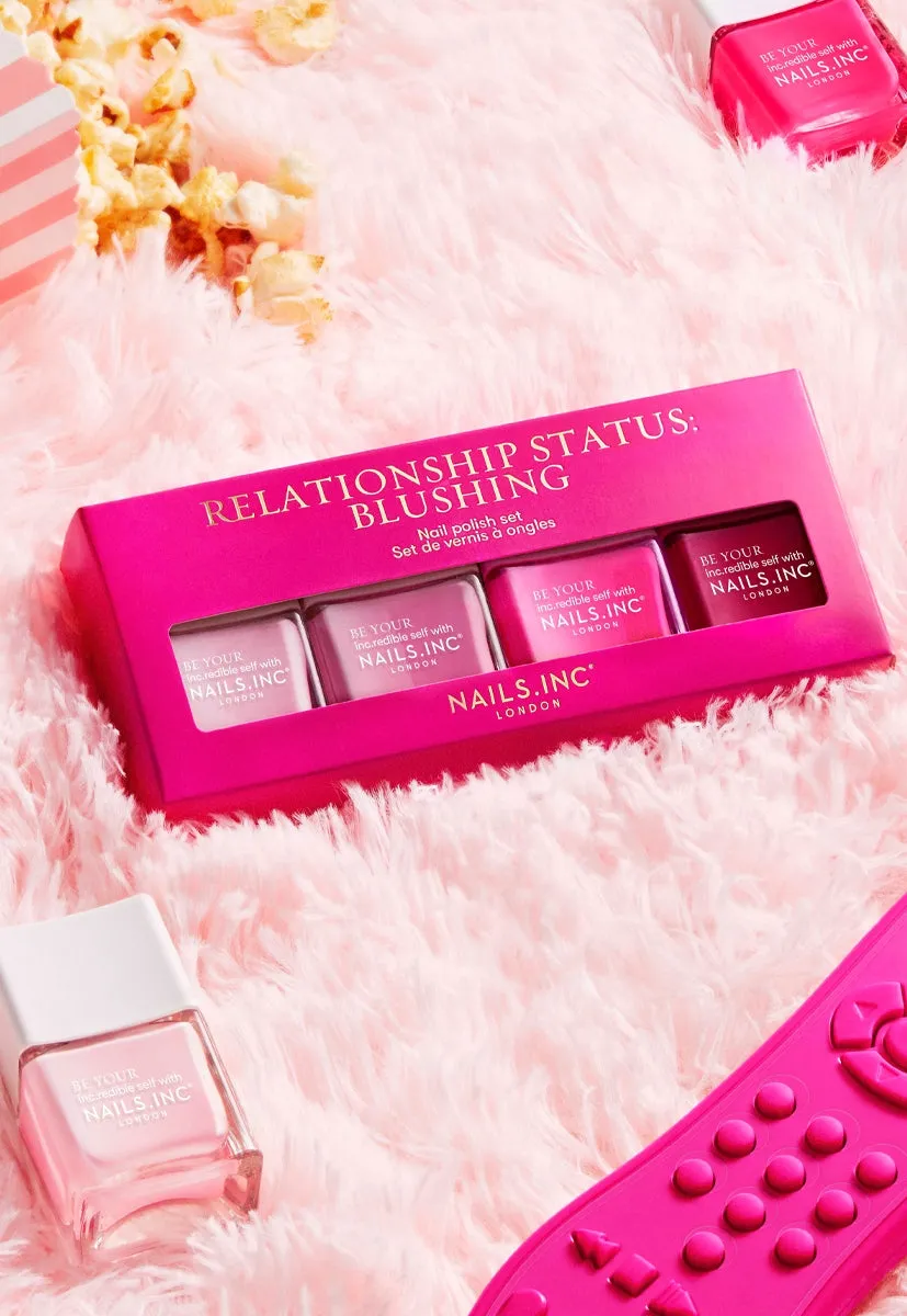 Nails Inc London Relationship Status Blushing neglelakk 4-pk rosa