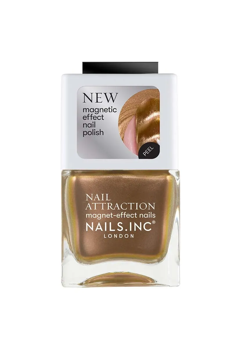 Nails Inc I'm In Charge neglelakk gull magneteffekt