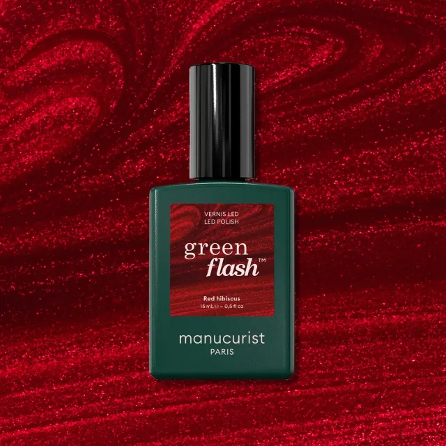 Manucurist Green Flash Red Hibiscus gellakk skimmer