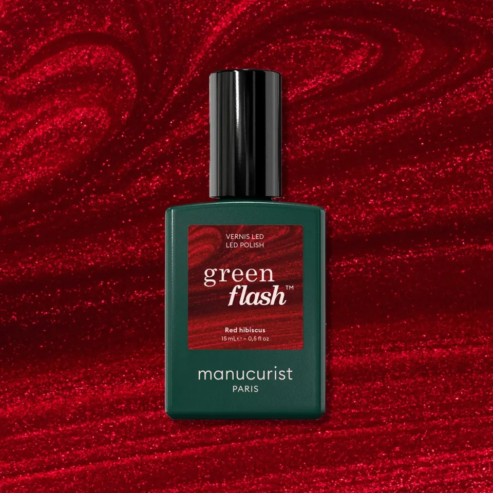 Manucurist Green Flash Red Hibiscus gellakk skimmer