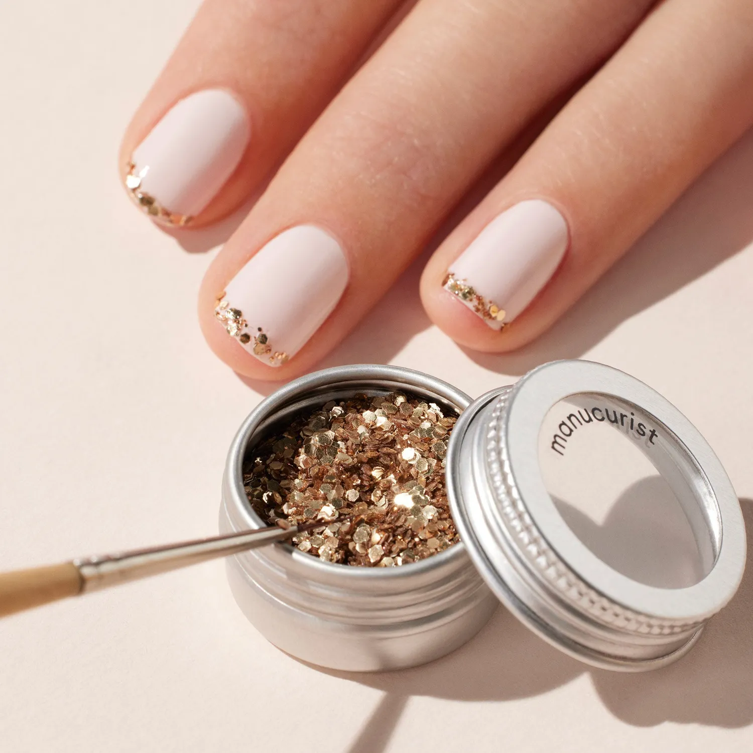 Manucurist Rose Gold negleglitter rose gold nedbrytbar