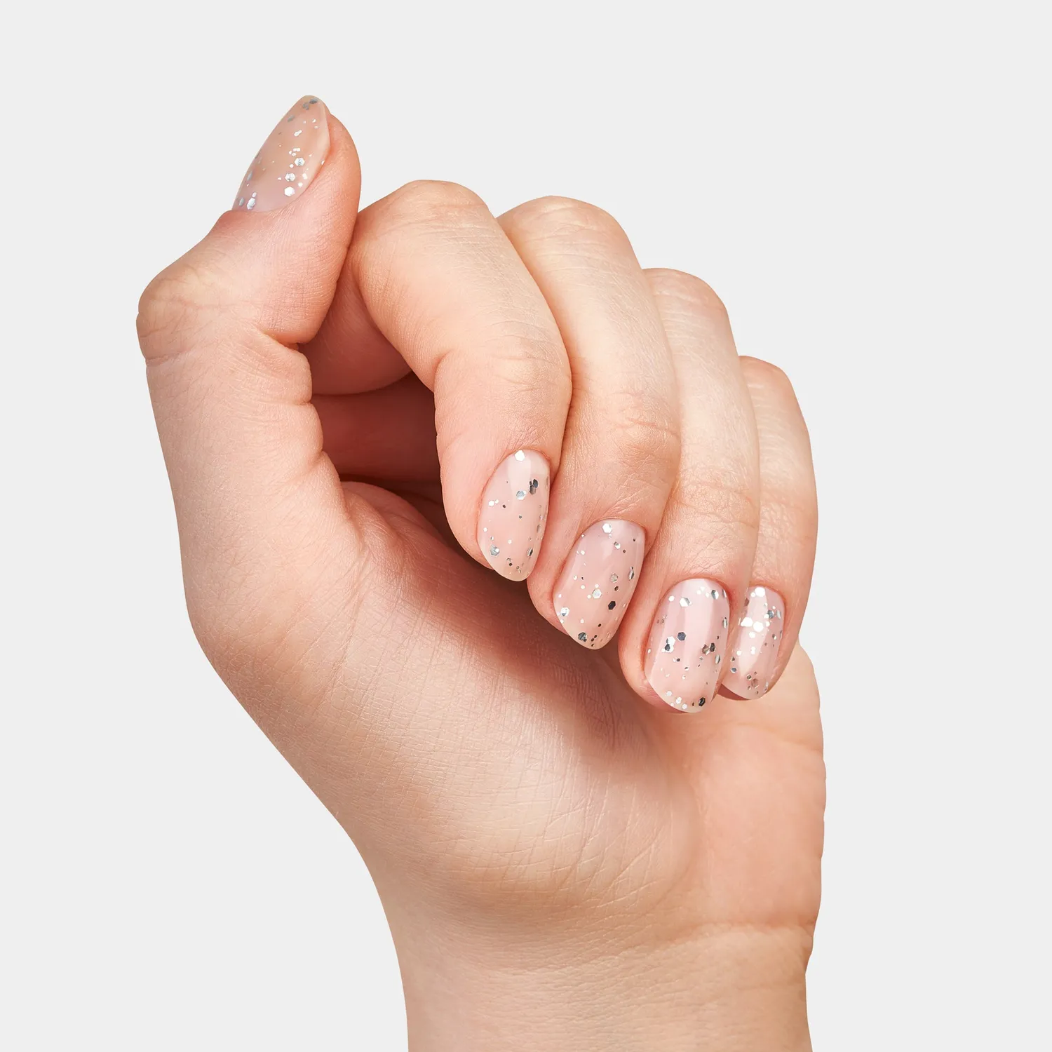 Le Mini Macaron Silver Glitter topcoat 8,5 ml transparent