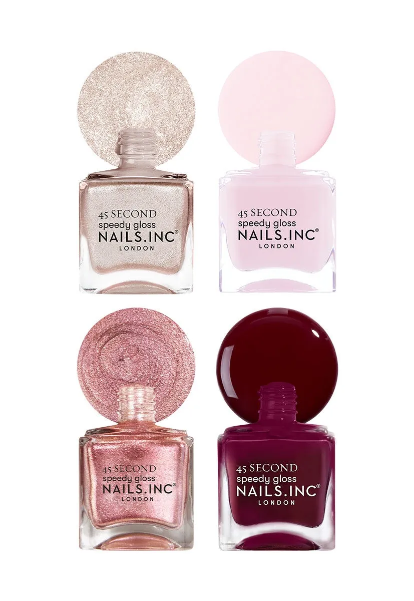 Nails Inc London Fashion Focus neglelakksett 4-pak krem