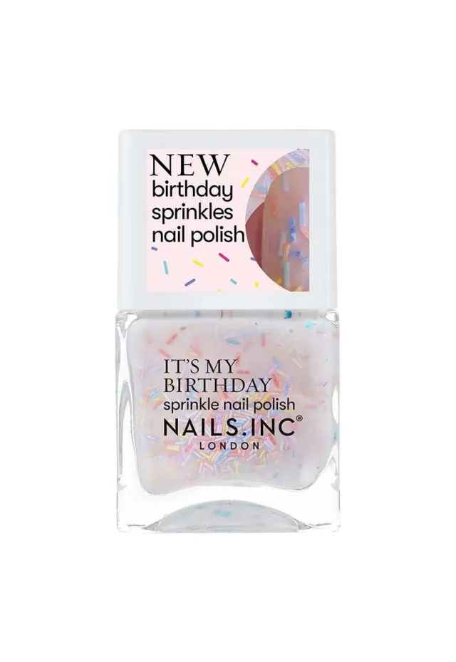 Nails Inc It's My Birthday neglelakk rosa kakelukt