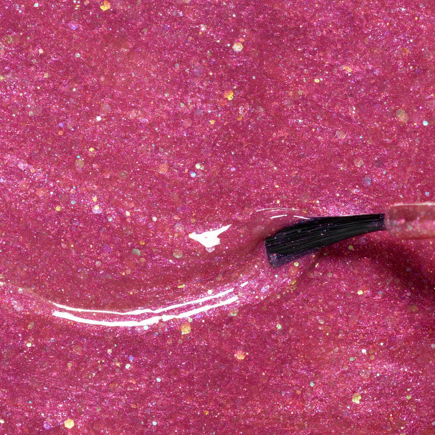 Manucurist Betty barne-neglelakk bringebærrosa glitter