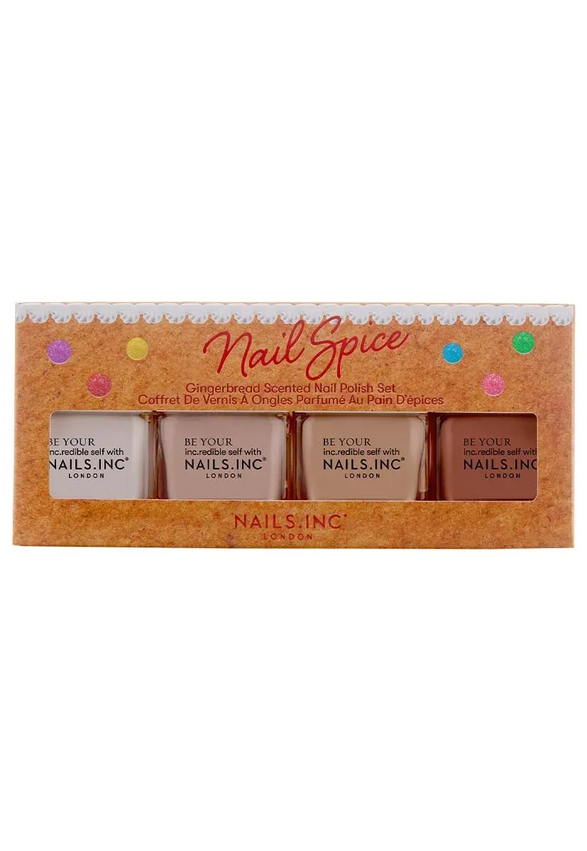 Nails Inc Nail Spice neglelakksett 4-pk pepperkake vegansk