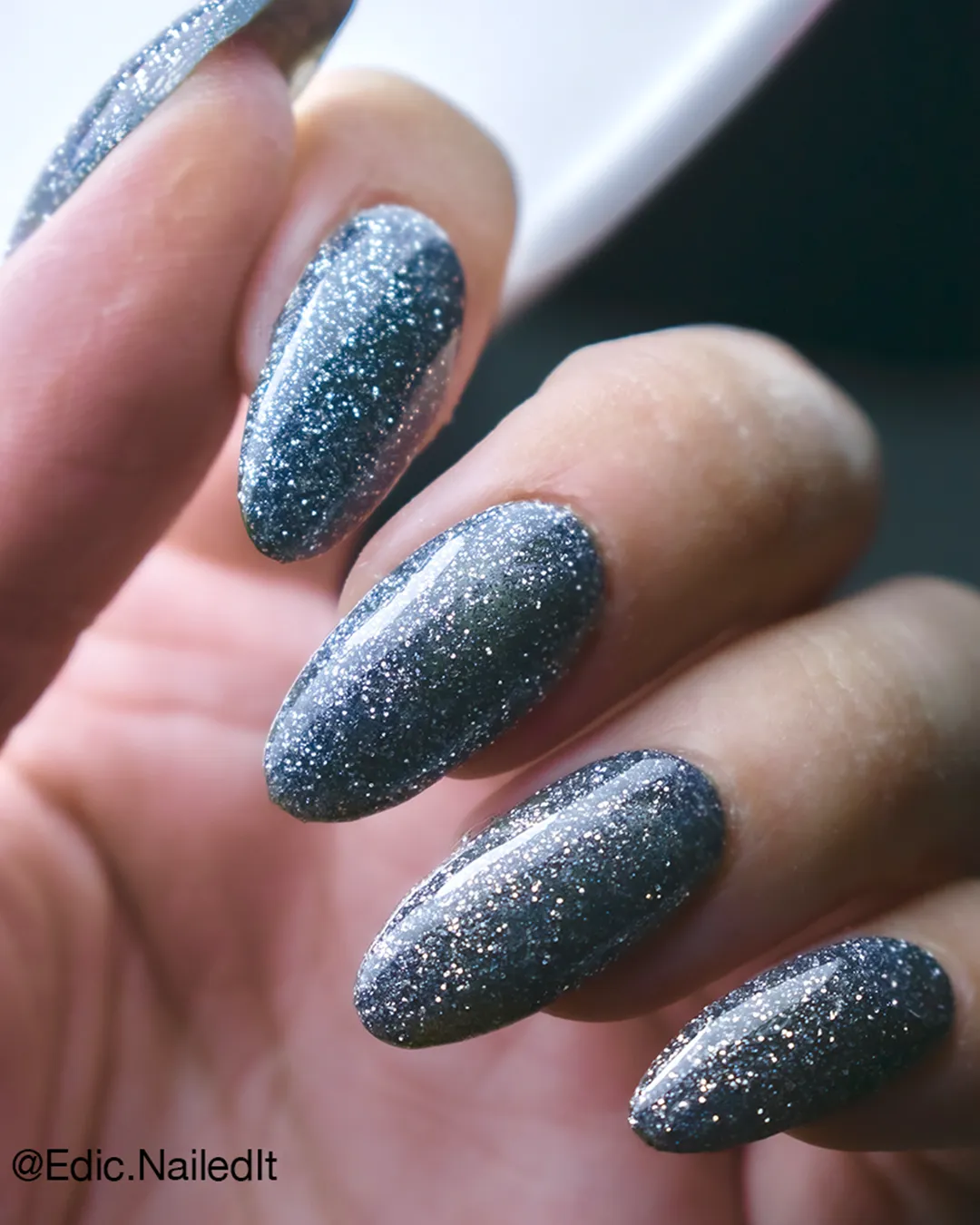 Light Elegance Clean Slate glittergel 10 ml sølvgrå