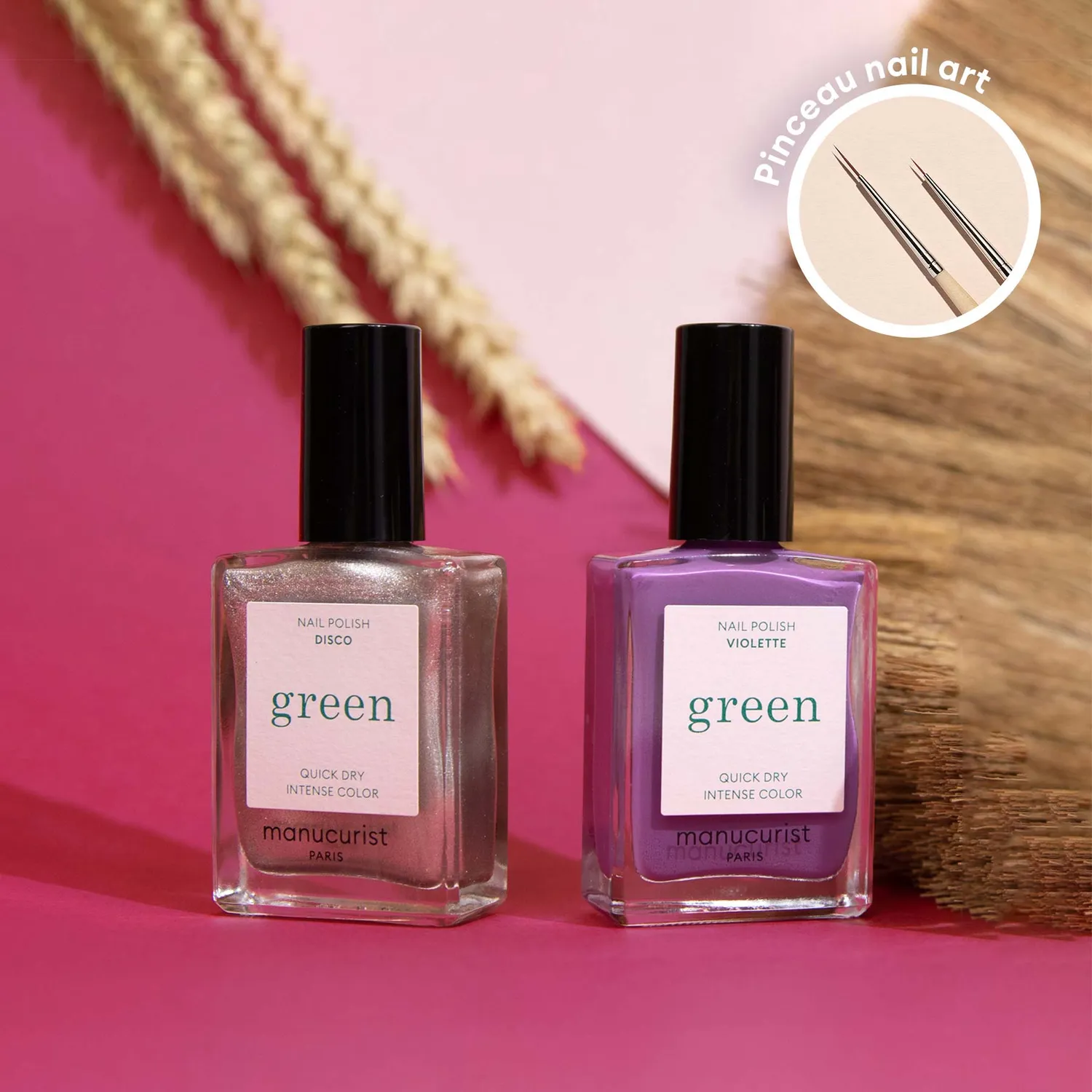 Manucurist Shiny Summer neglelakksett Green Flash 2 farger