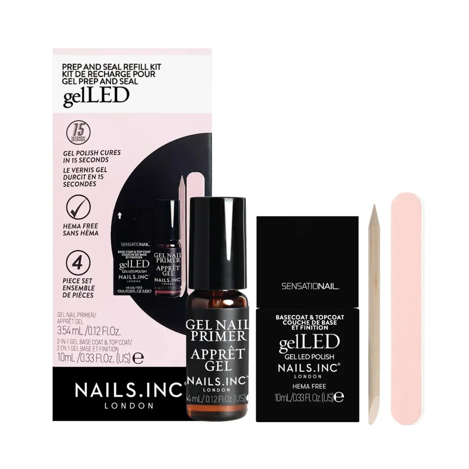 Nails Inc gelLED Prep and Seal gel refill kit