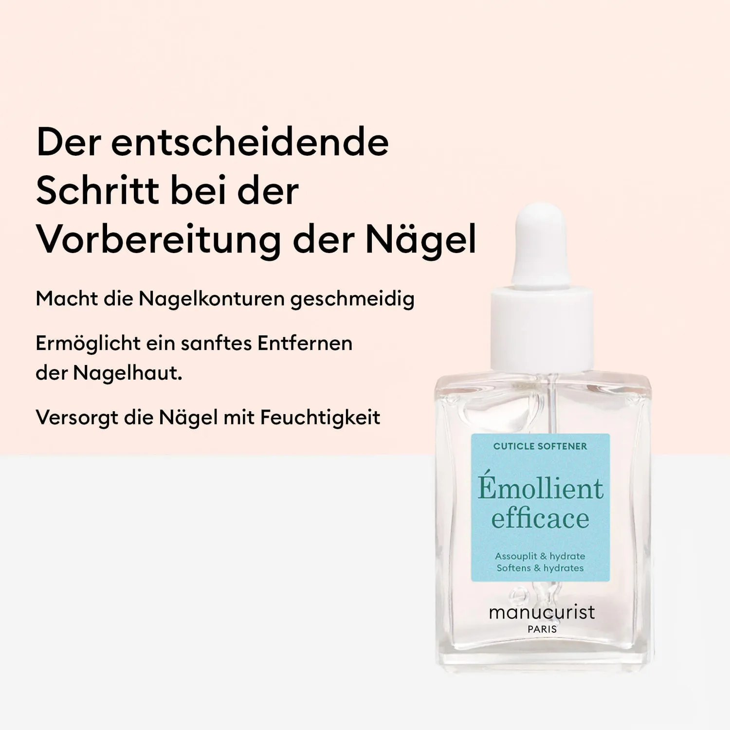 Manucurist Effective Emollient neglebåndmykner gel fukt