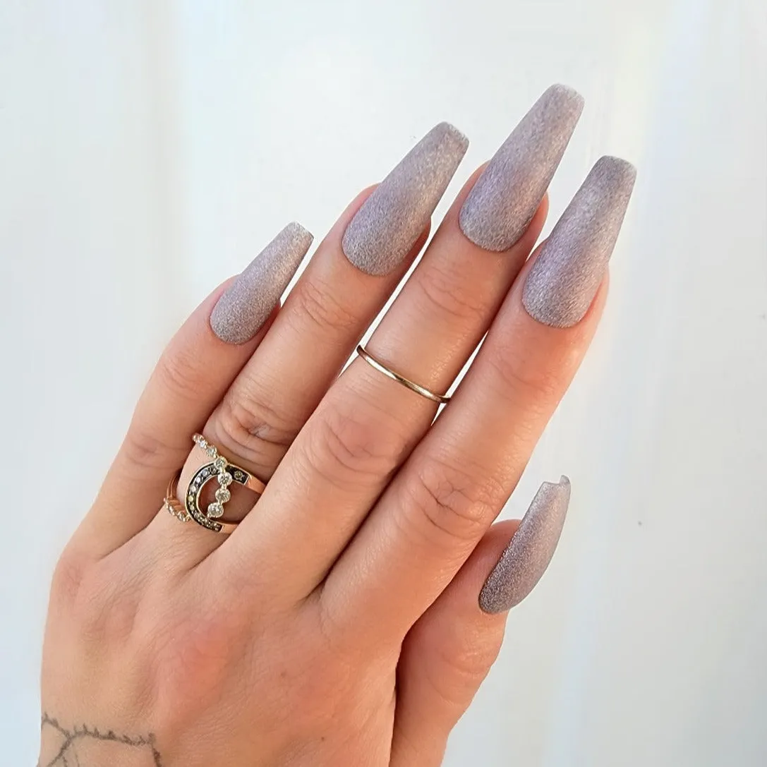 Light Elegance P+ Smokin Gun gellakk 15 ml grå glitter