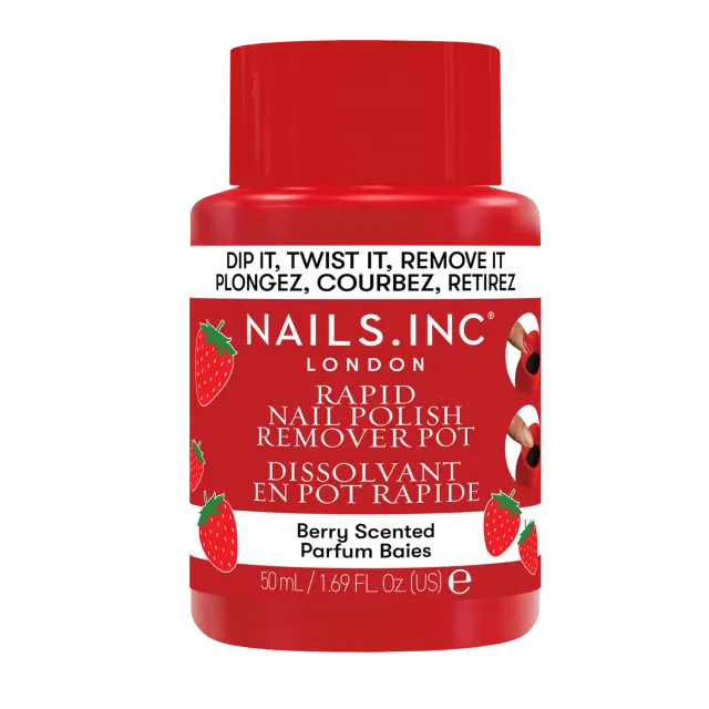 Nails Inc Berry Scented neglelakkfjerner potte bærduft