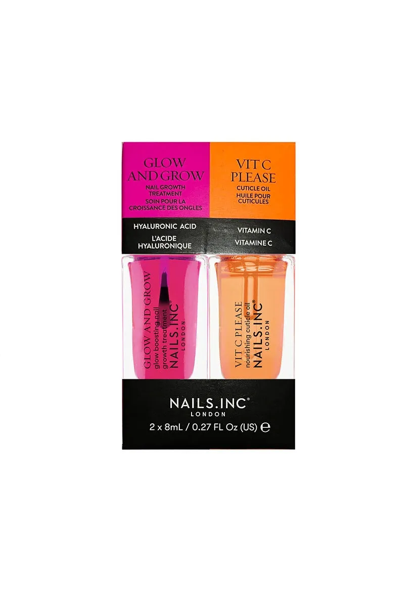 Nails Inc Glow And Grow neglebehandling duo vitamin C
