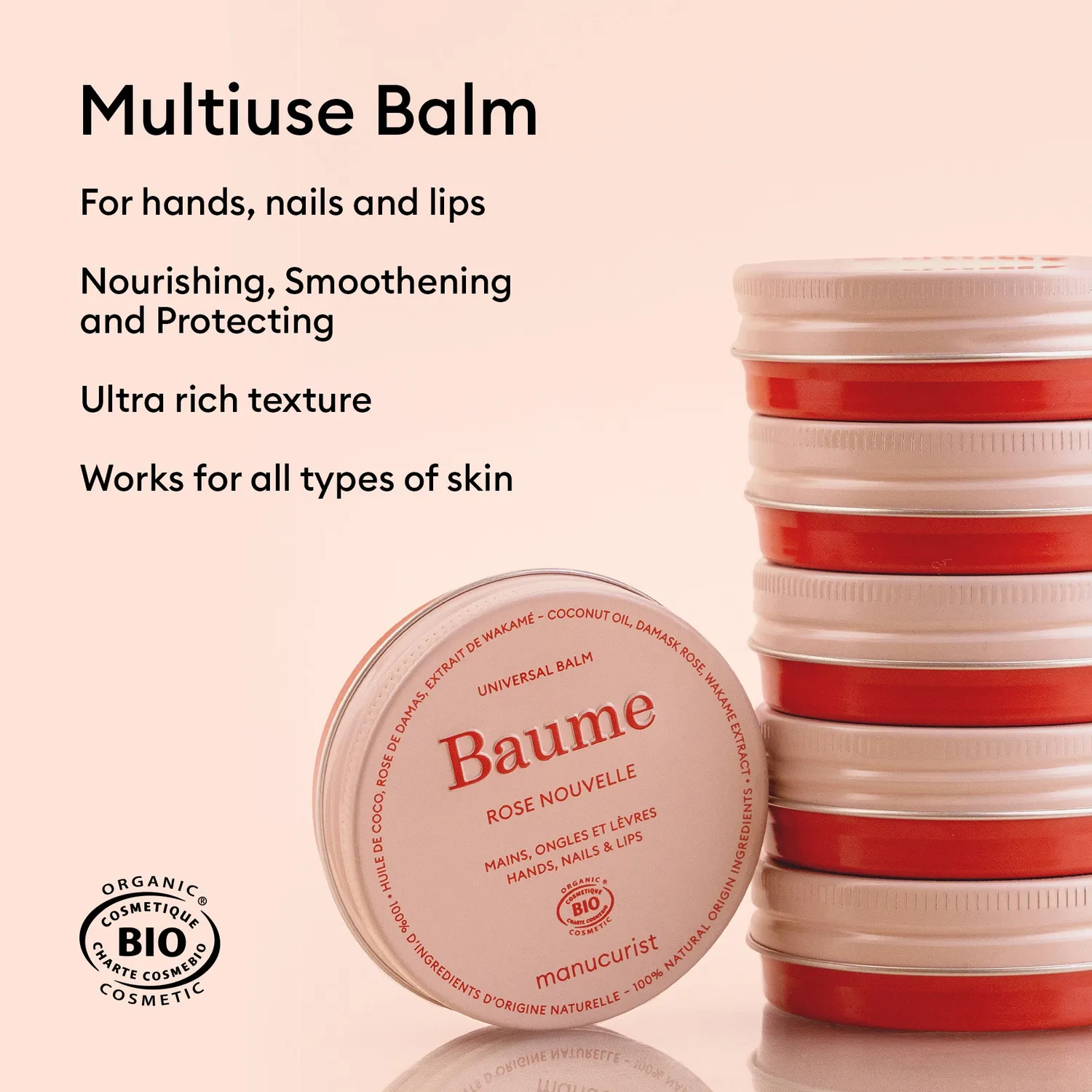 Manucurist Rose Balm neglebalsam Rose Balm 100% naturlig