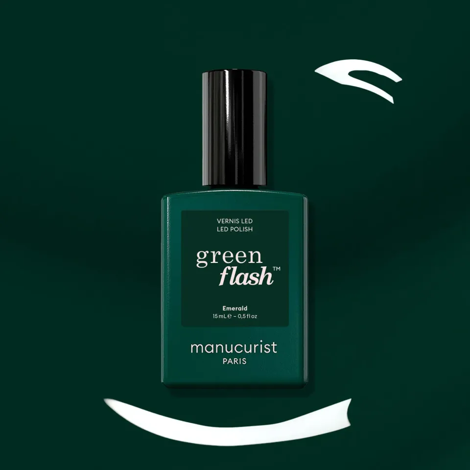 Manucurist Green Flash Emerald gelelakk LED mørkegrønn
