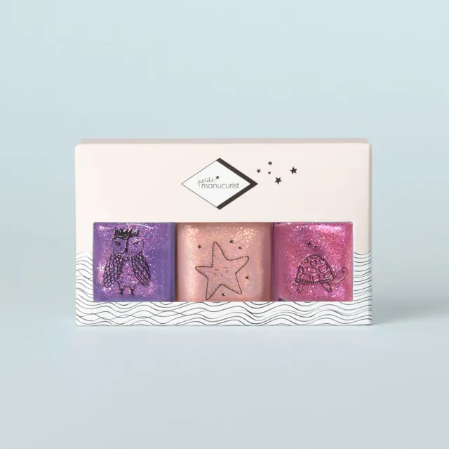 Manucurist Petite Betty Stella Scarlett neglelakksett 3-pk glitter