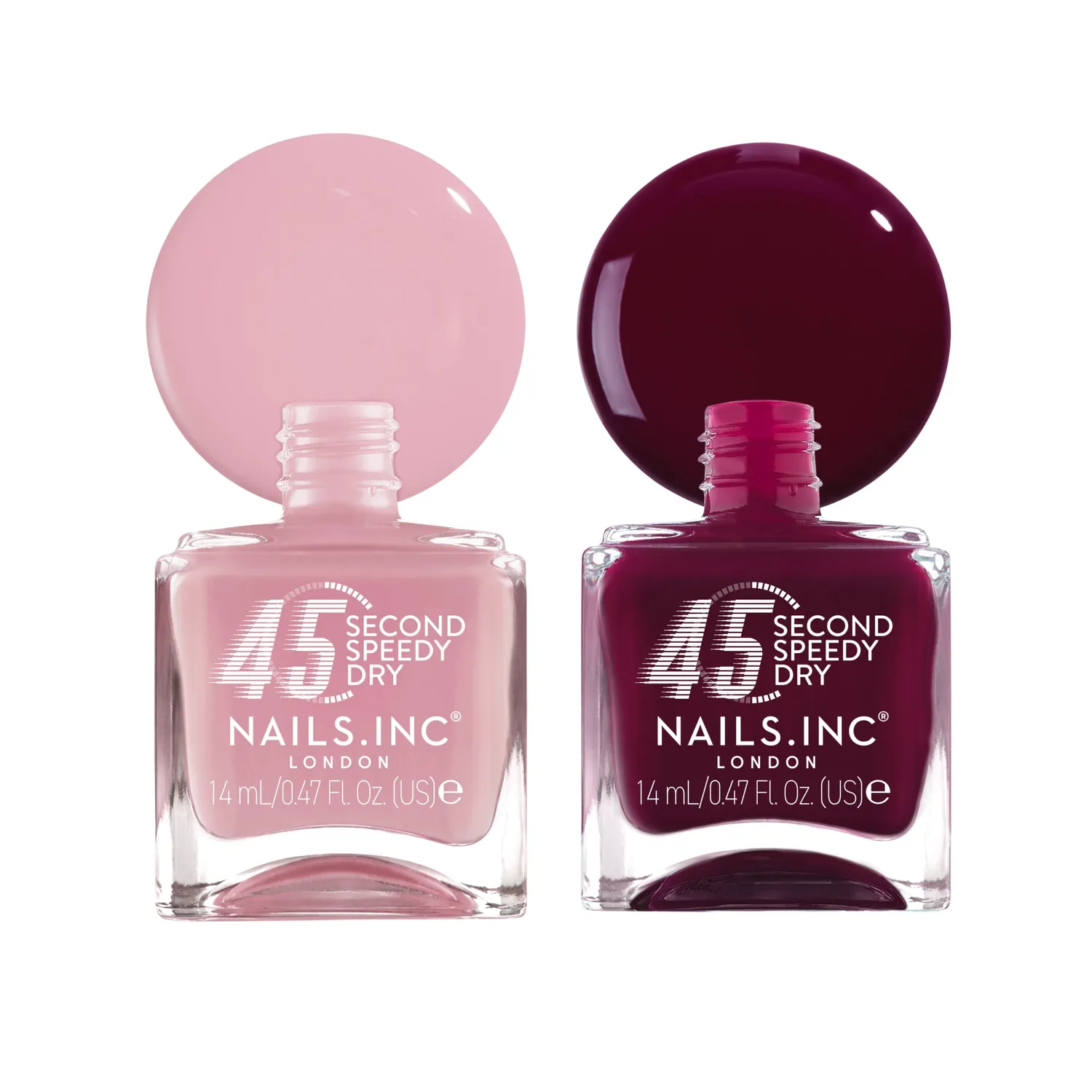 Nails Inc London 45 Second Mulberry Moment neglelakk duo