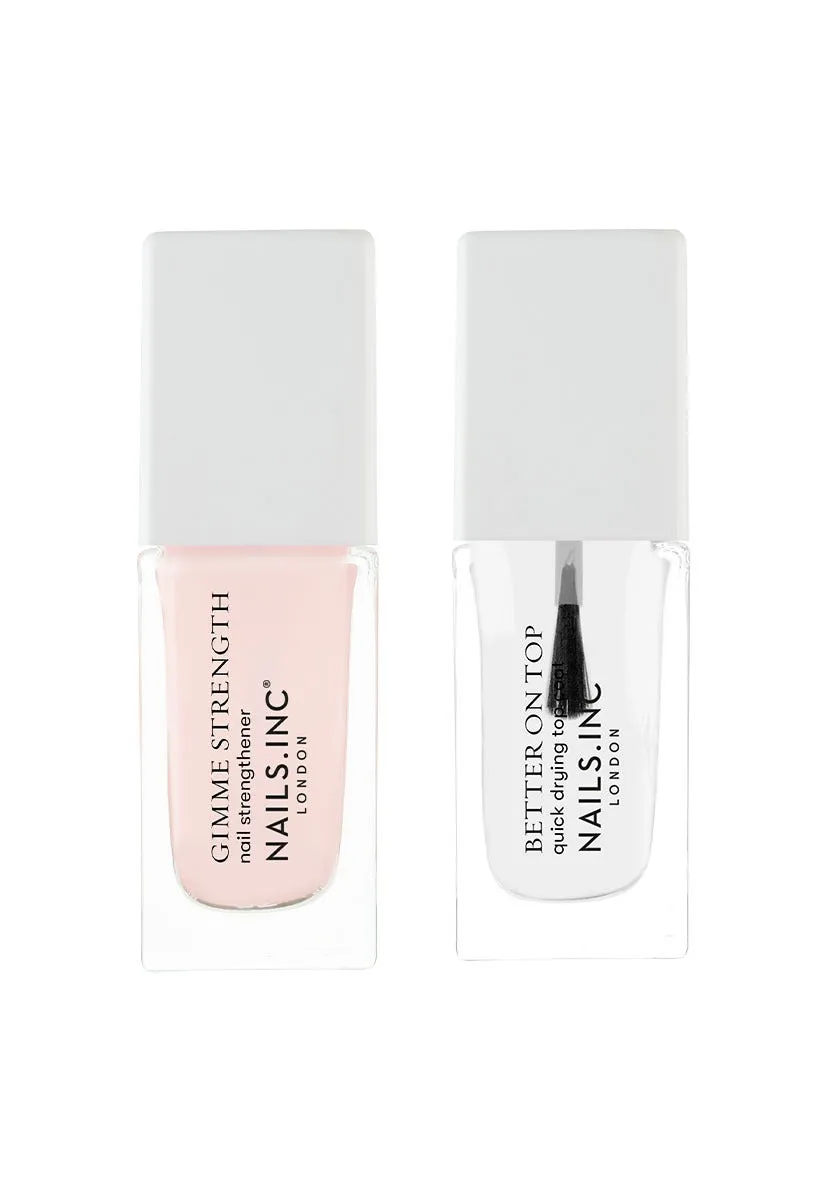 Nails Inc Gimme Strength Better On Top neglebehandling duo styrkende