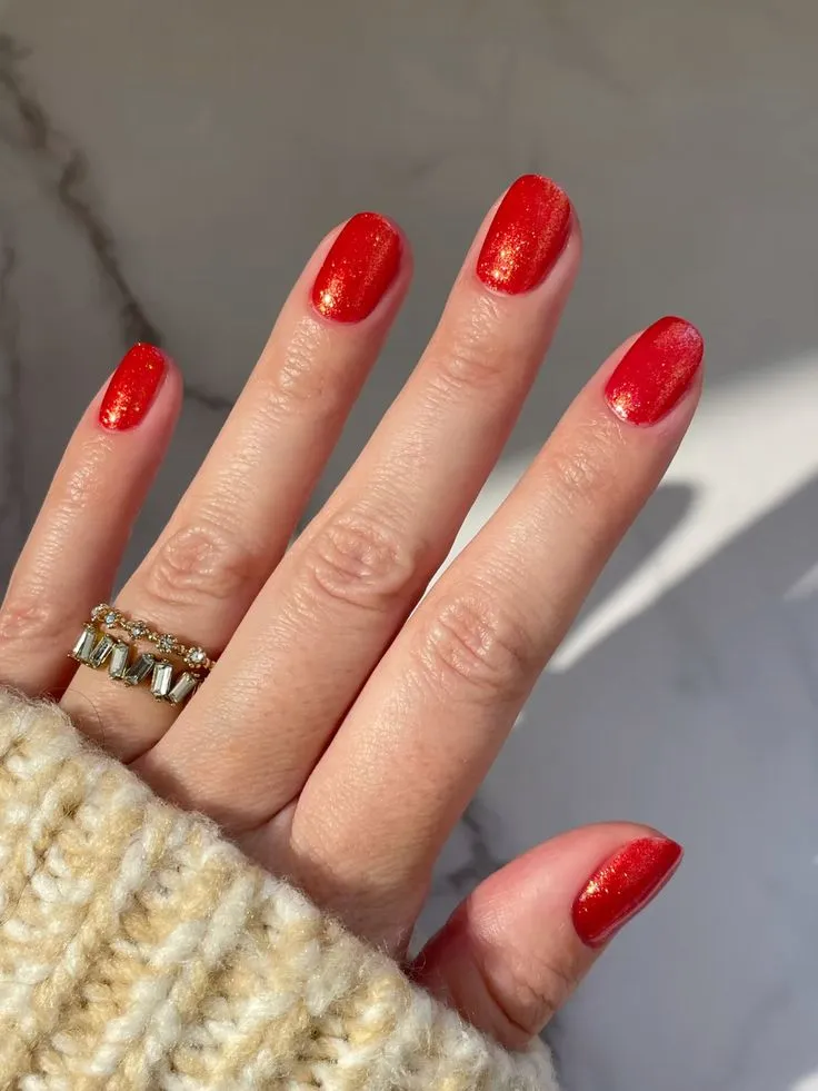 Le Mini Macaron Lucky Red gellakk 8,5 ml rød glitter