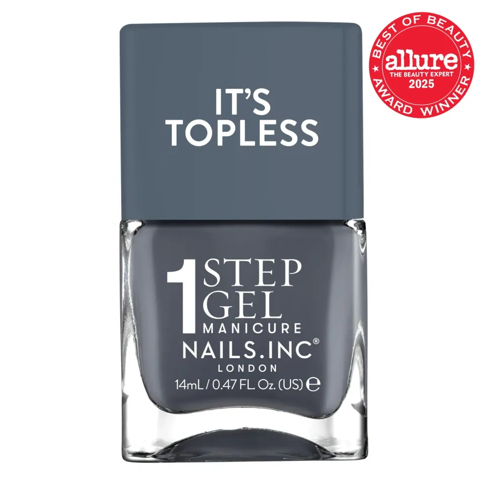 Nails Inc It's Topless Emily neglelakk sølv gel-effekt