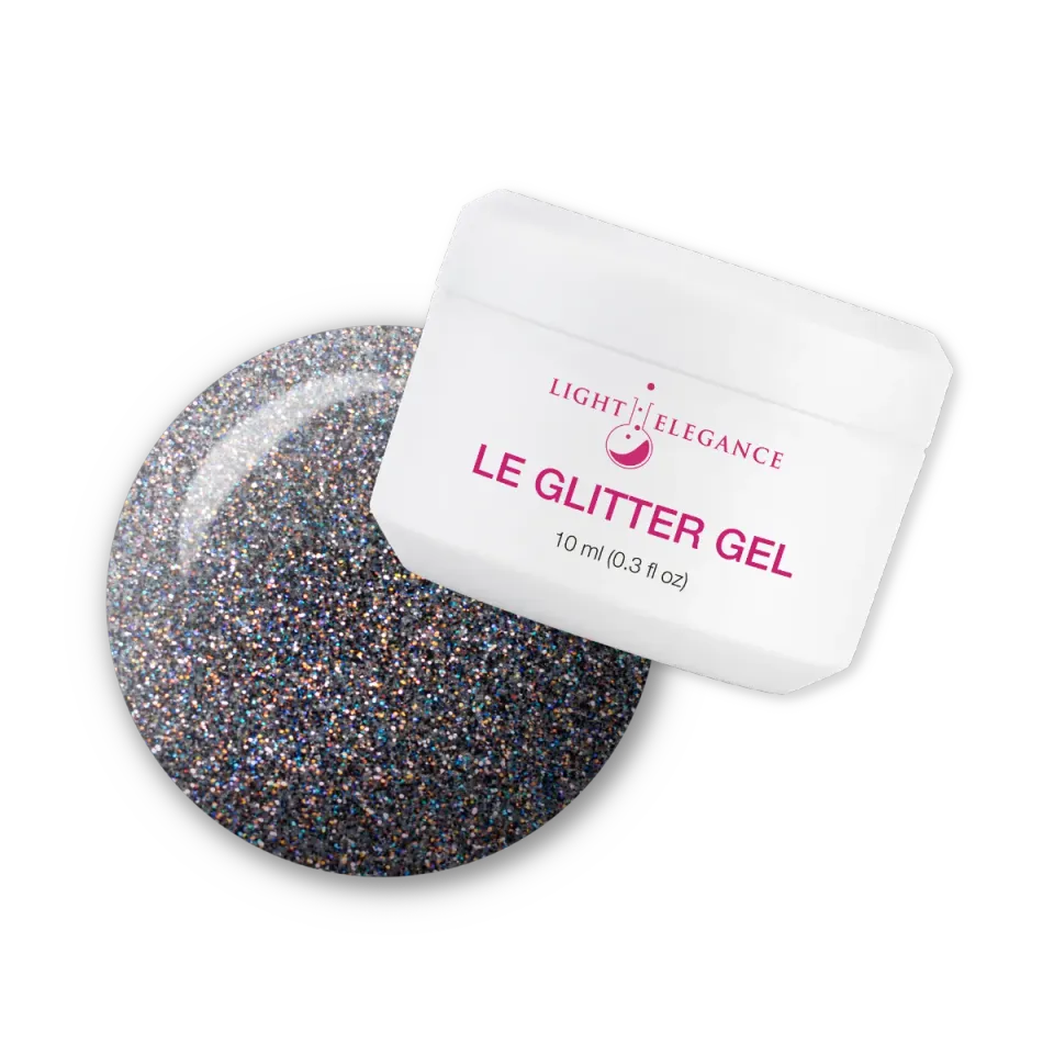Light Elegance Midnight Melancholy glittergel 10 ml svart